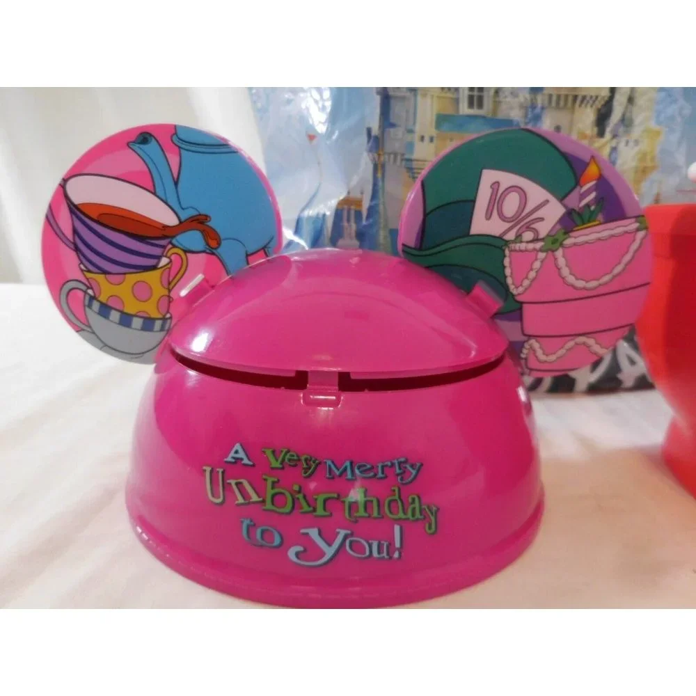 Disney Parks Ear Hat A Very Merry Unbirthday Ice Cream Sundae Bowl + Mickey Sink